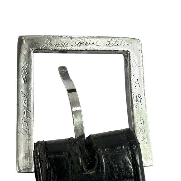 JAMES REID LTD Rippel 925 sterling buckle with Alligator Belt J W Cooper 43 main image 15